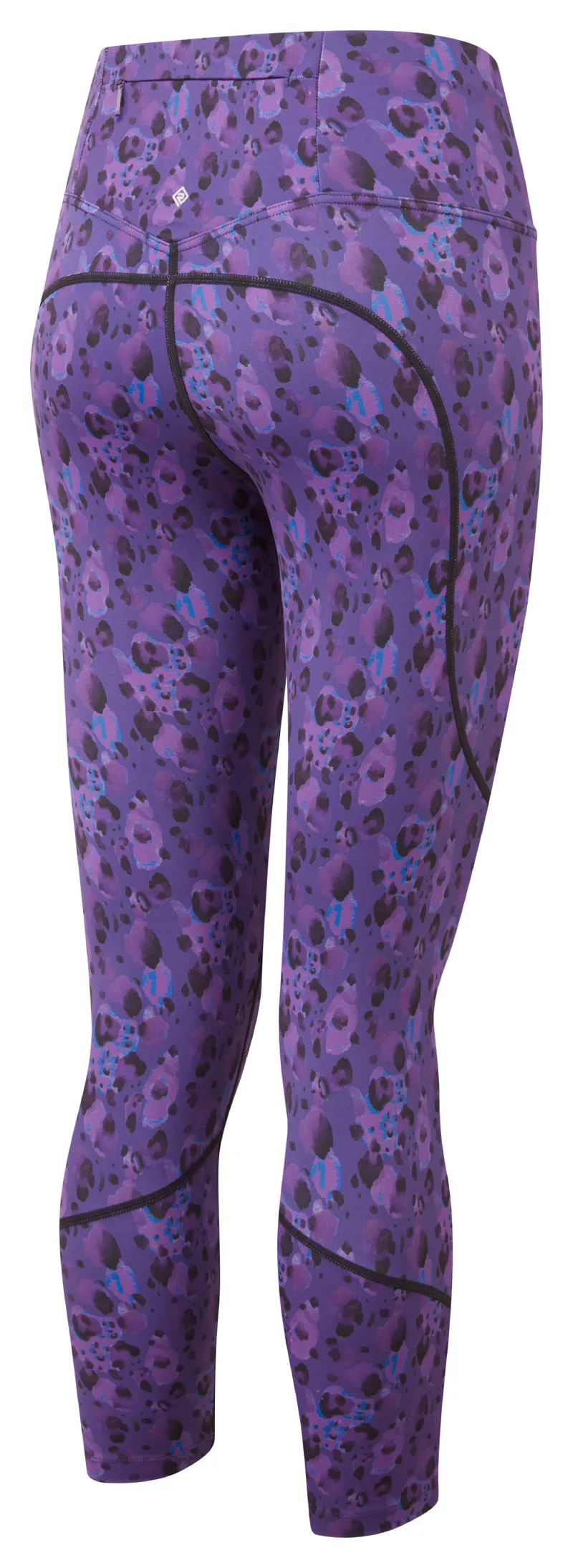 Ronhill Tech Crop Tight Womens in Purple Leopard-1