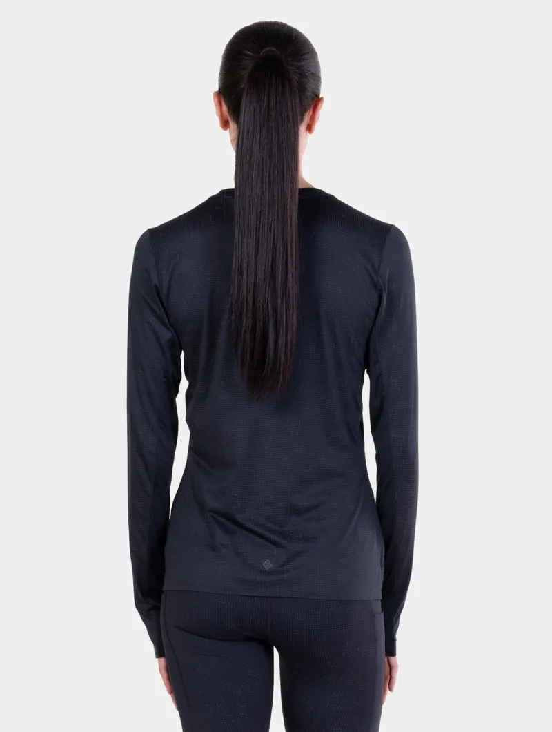 Ronhill Tech Reflect Lux Long Sleeve Tee Womens in Black/Reflect-4