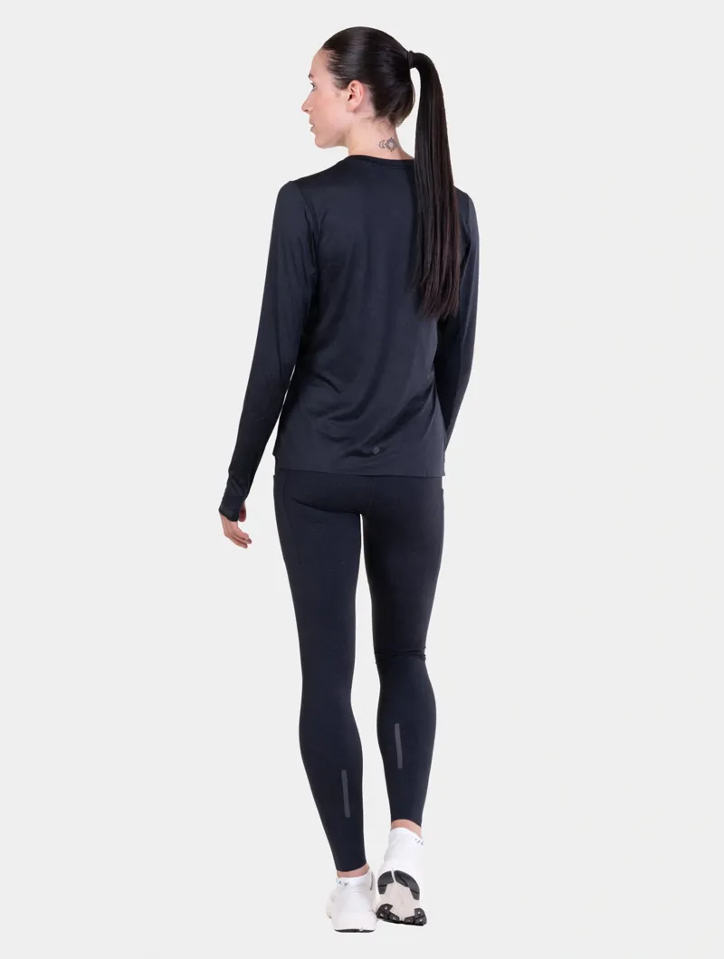 Ronhill Tech Reflect Lux Long Sleeve Tee Womens in Black/Reflect-5