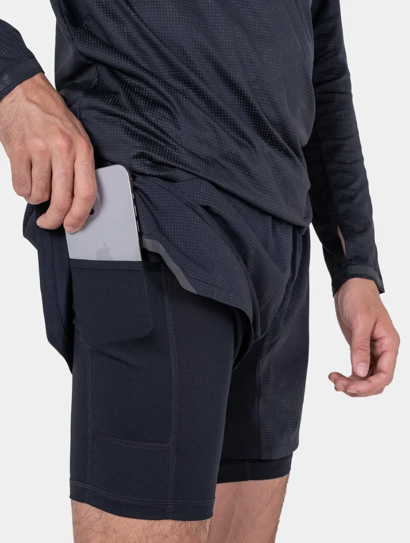 Ronhill Mens Tech Reflect Lux 5 Inch 2 in 1 Shorts in Black/Reflect-10