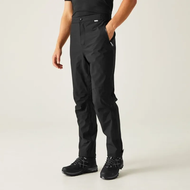 Regatta Mens Highton Stretch Overtrousers Long Leg in Black-3