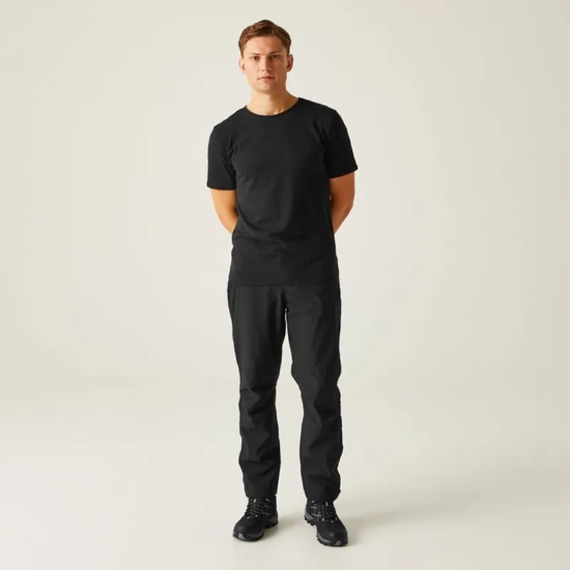 Regatta Mens Highton Stretch Overtrousers Long Leg in Black-5