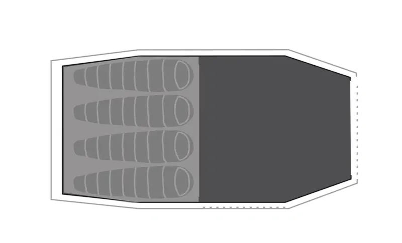 Robens Cima Versa 4 Tent Footprint in Grey-1