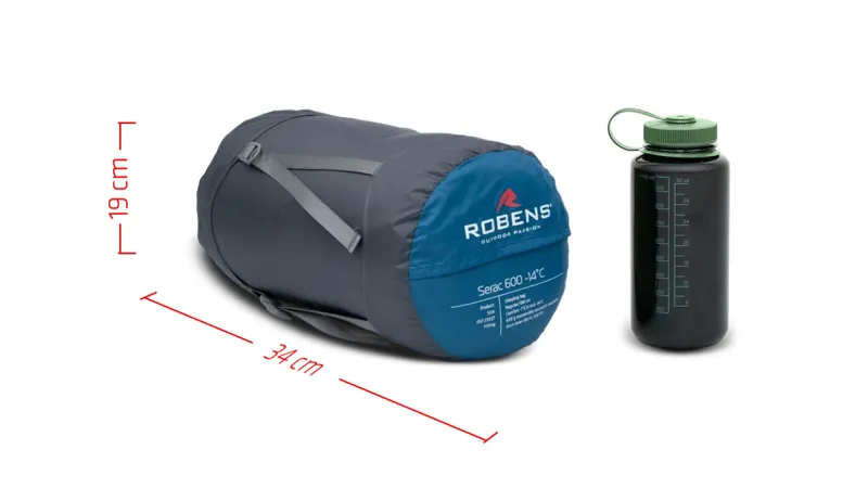 Robens Serac 600 Regular Sleeping Bag -14C in Blue-5