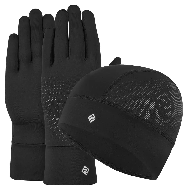 Ronhill Beanie and Glove Set in All Black