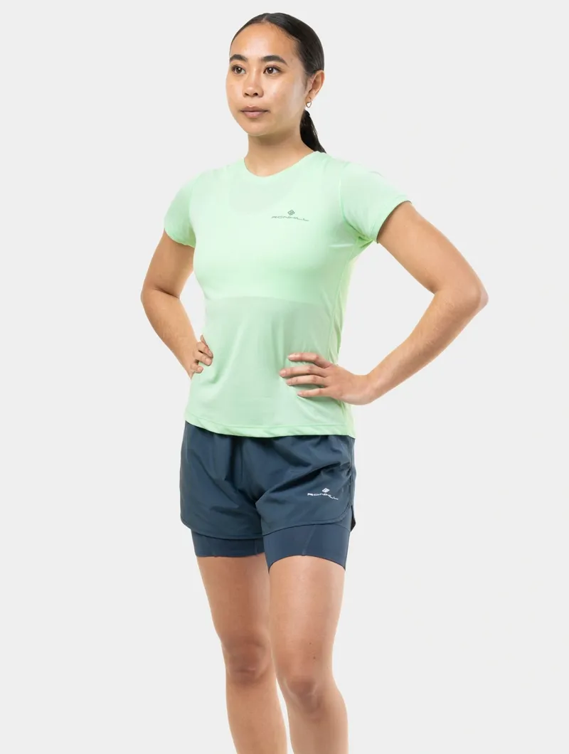 Ronhill Core Short Sleeve Tee Womens in Seafoam/Laurel-2