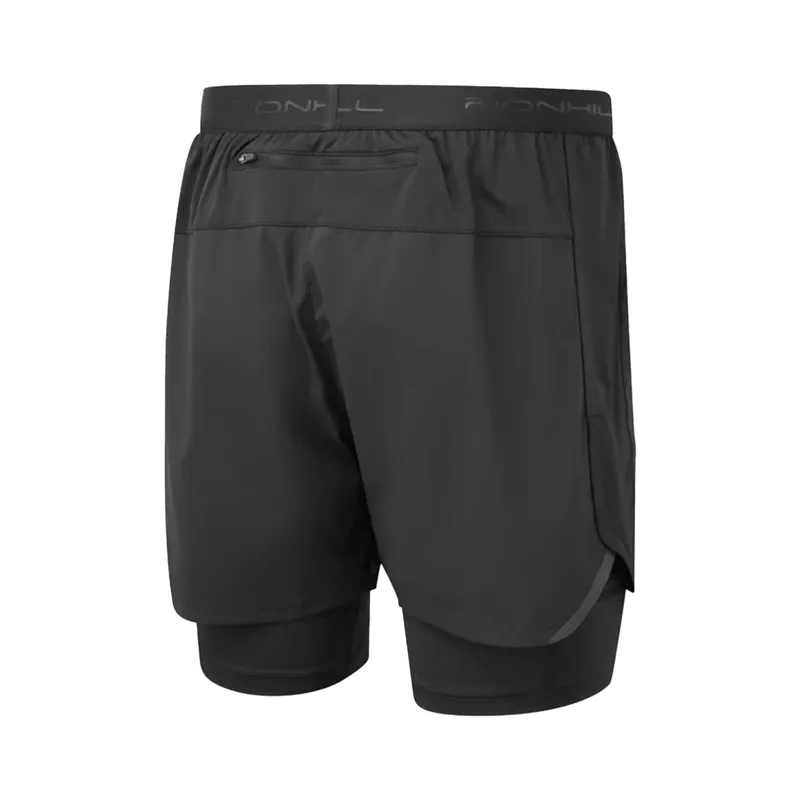 Ronhill Tech 5 Inch Twin Short Mens in All Black-1