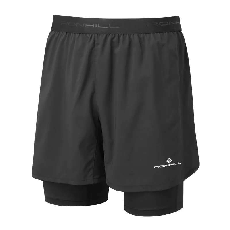 Ronhill Tech 5 Inch Twin Short Mens in All Black
