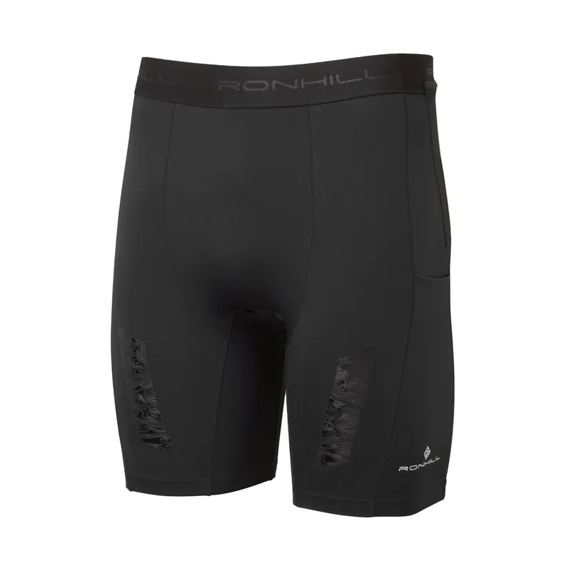 Ronhill Tech All-Terrain 8 Inch Stretch Short Mens in All Black