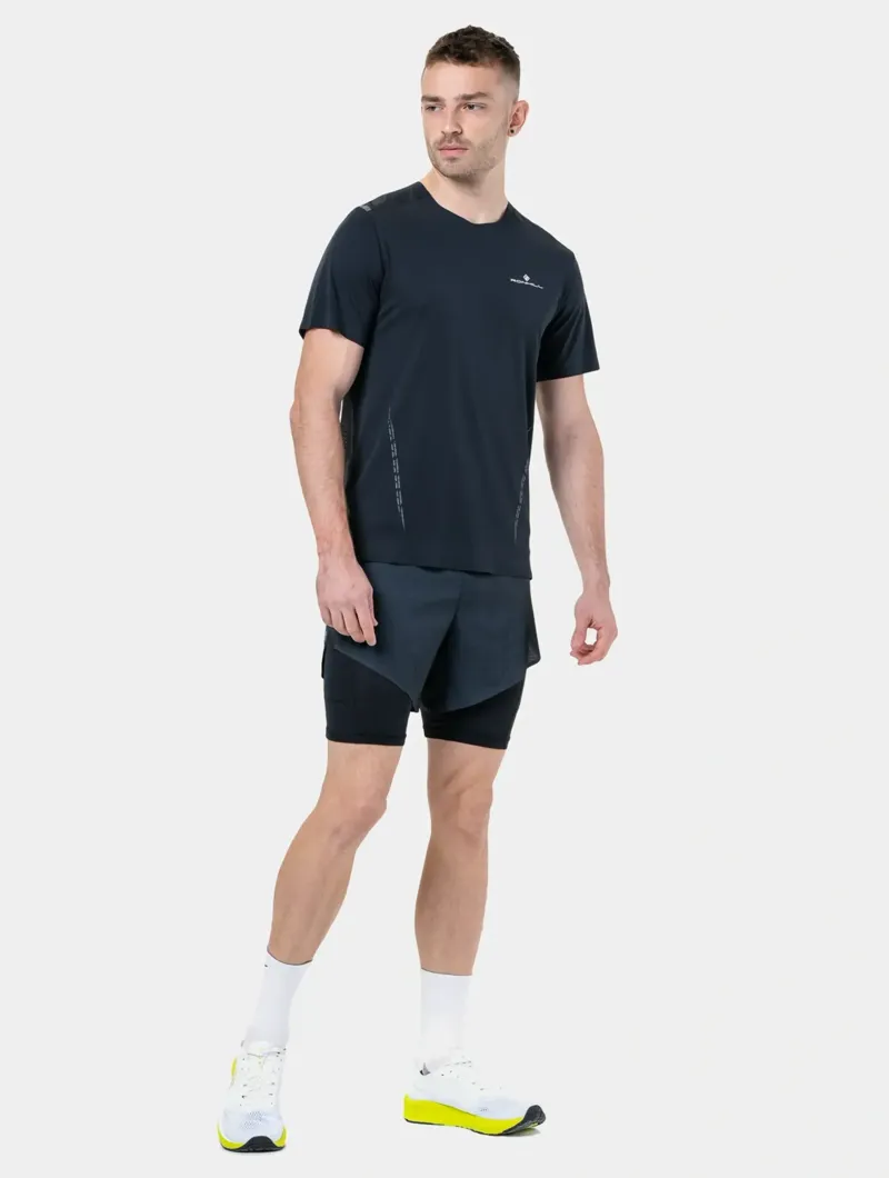 Ronhill Tech Race Twin Short Men's in All Black-3