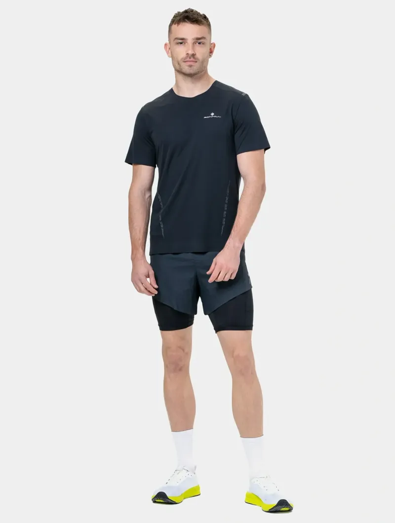 Ronhill Tech Race Twin Short Men's in All Black-2