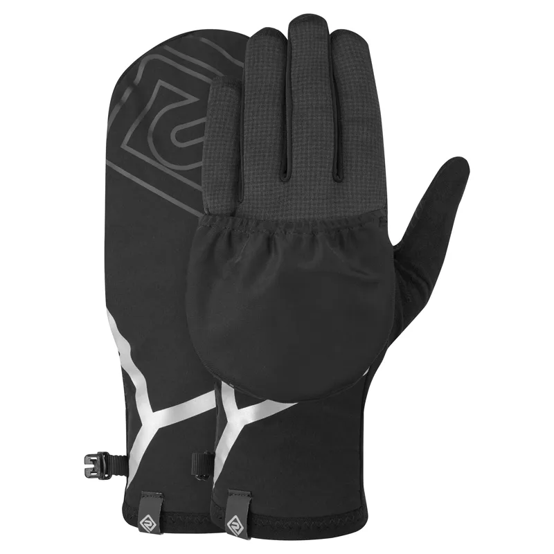 Ronhill Wind Block Convertible Glove in All Black-1