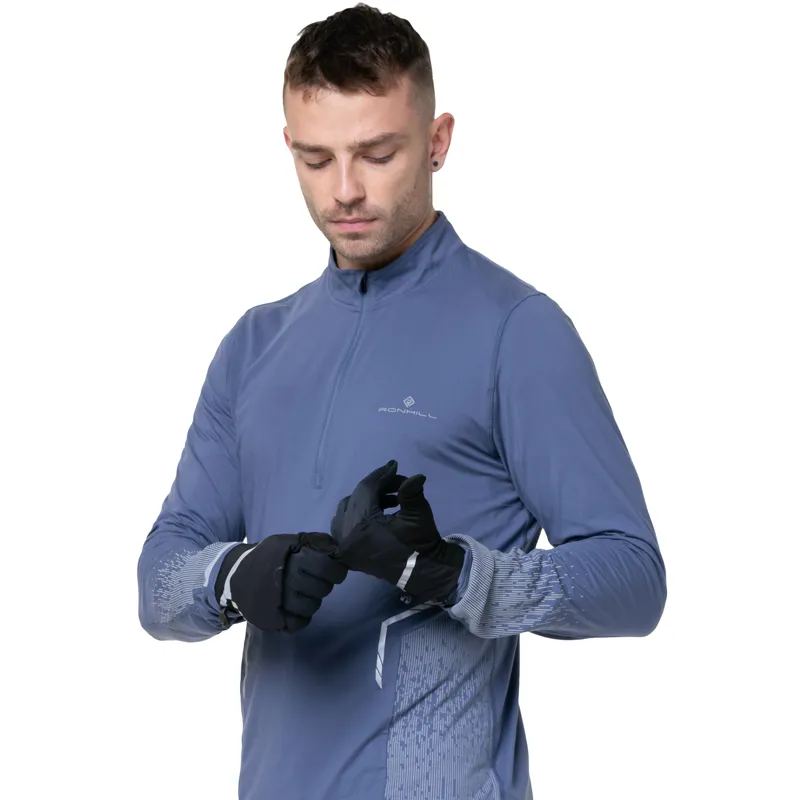 Ronhill Wind Block Convertible Glove in All Black-3