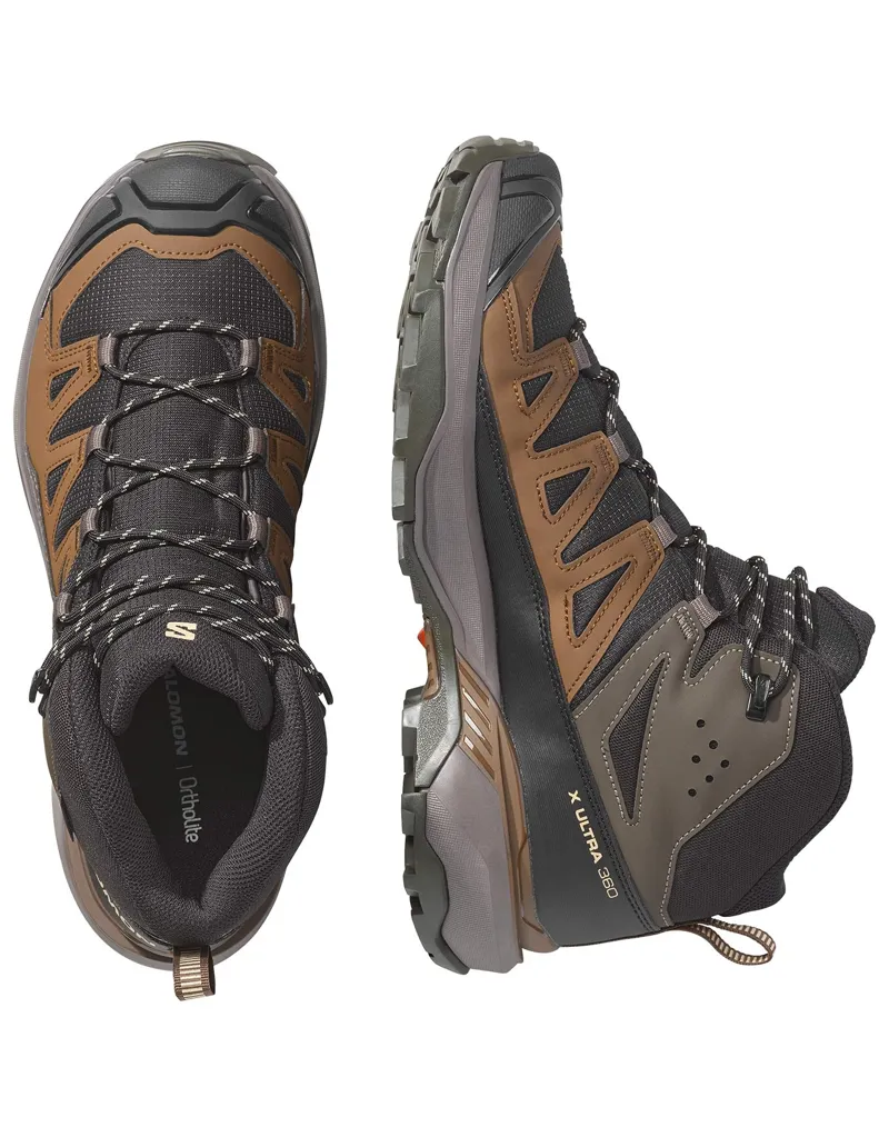 Salomon X Ultra 360 Mid GTX Hiking Boots Mens in Black/Dark Gull Gray-4