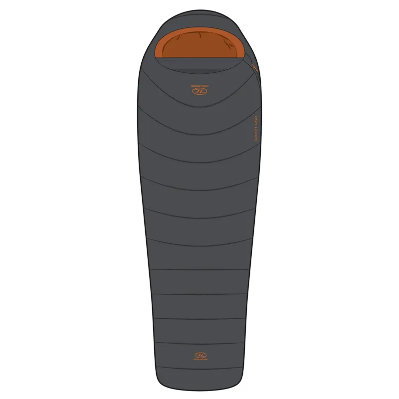 Highlander Rayet 450 Sleeping Bag in Dark Grey