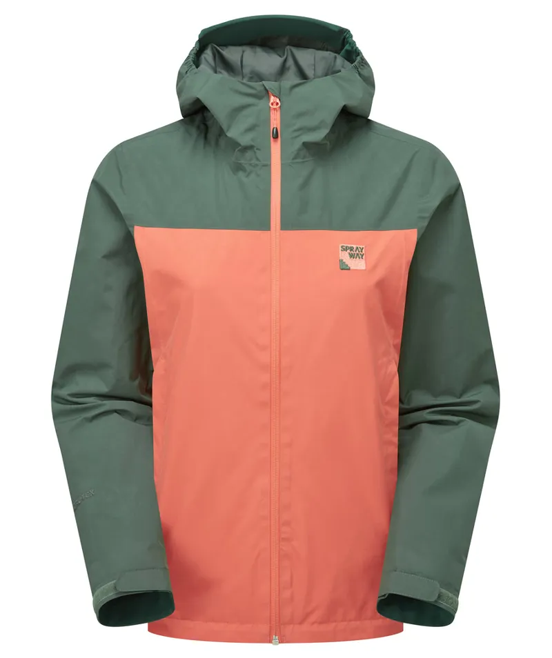 Sprayway Sawel Gore-Tex Waterproof Jacket Womens in Emberglow/Bonsai