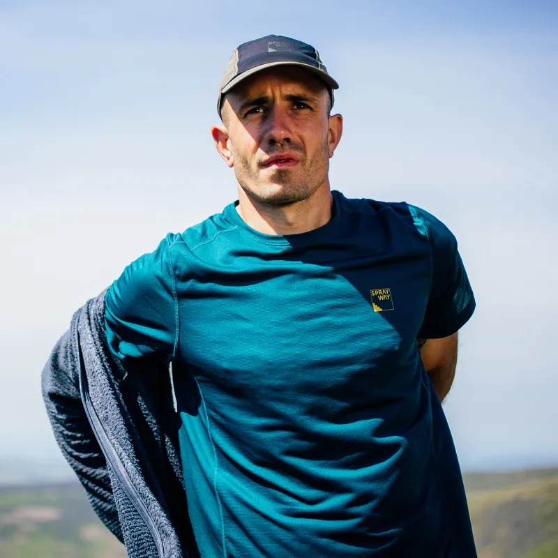Sprayway Trail Tee Mens in Dark Sea-7
