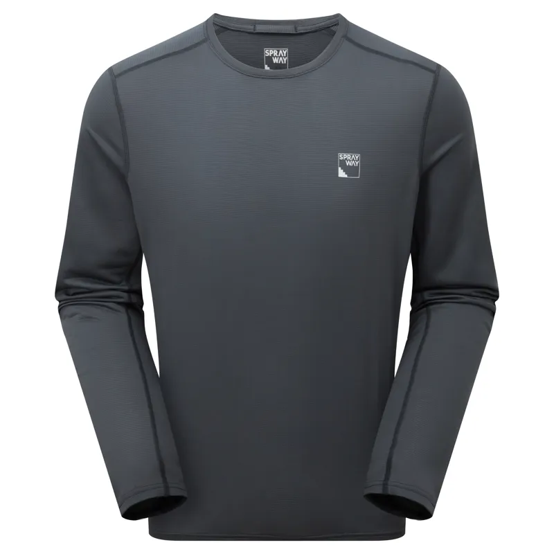 Sprayway Trail Long Sleeve Tee Mens in Dark Graphite