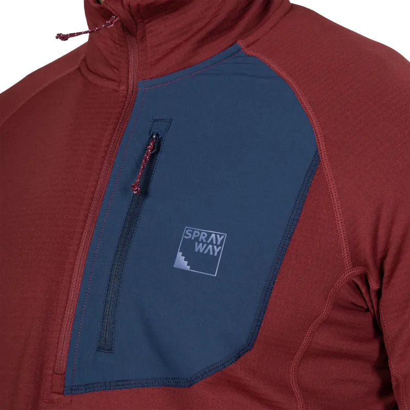 Sprayway Tarn Half-Zip Mens in Garnet-8