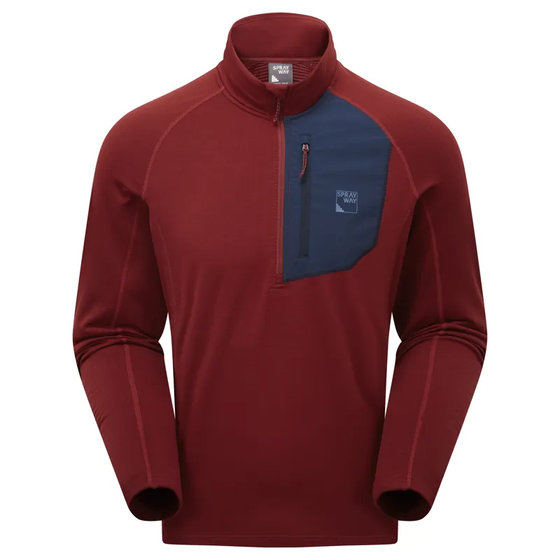 Sprayway Tarn Half-Zip Mens in Garnet