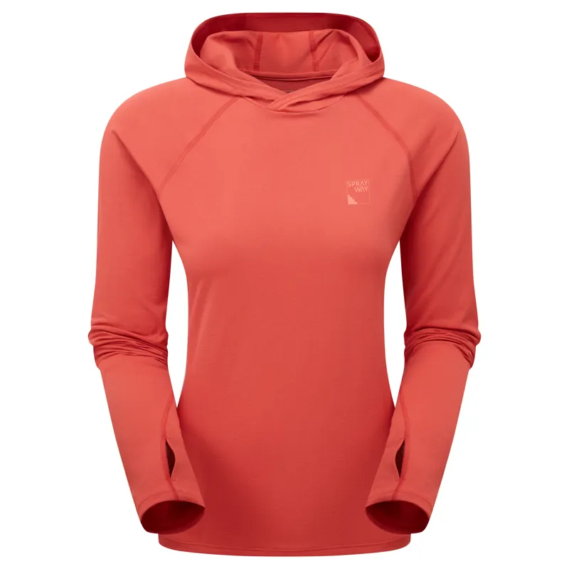 Sprayway High Trail Hoody Womens in Deep Coral