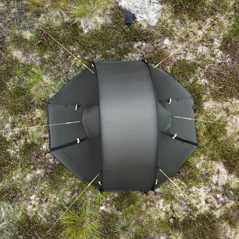 Nortent Ly 1 Silnylon 3S Tent with Footprint in Army Green-3