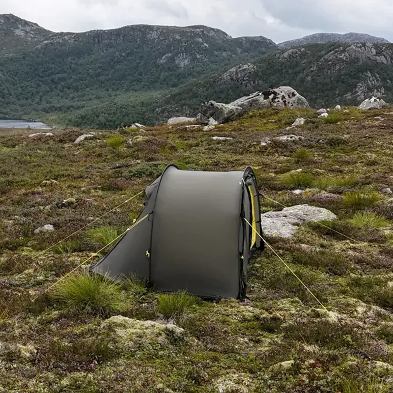 Nortent Ly 1 Silnylon 3S Tent with Footprint in Army Green-2