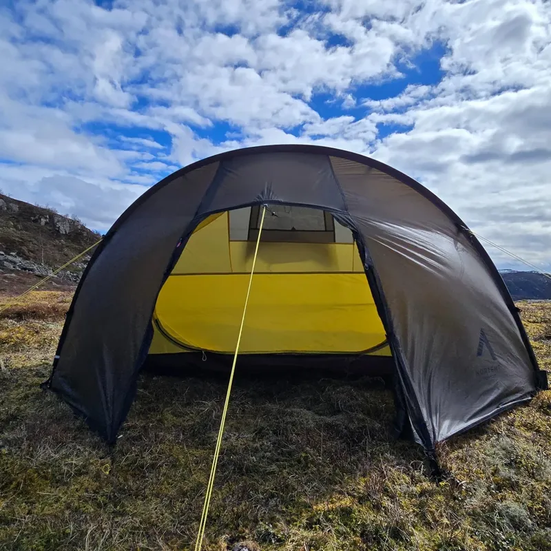 Nortent Ly 1 Silnylon 3S Tent with Footprint in Army Green-4
