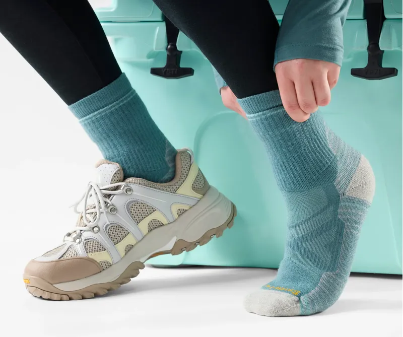 Smartwool Hike Full Cushion Crew Socks Hike Womens in Dusty Teal-1