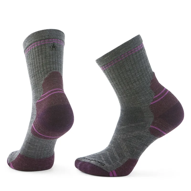 Smartwool Hike Targeted Cushion Mid Crew Socks Womens in Medium Gray