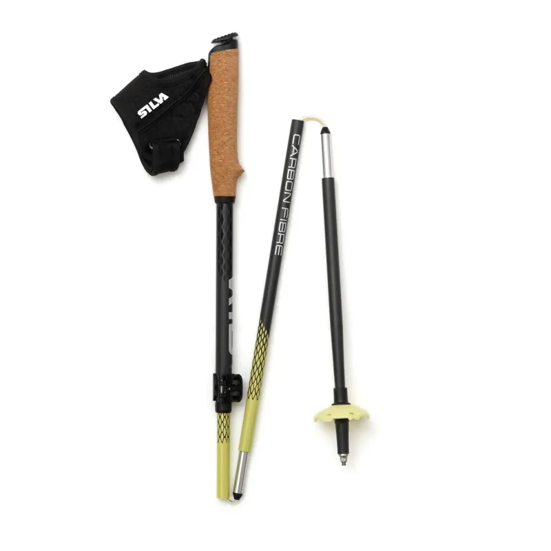 Silva Carbon Z Adjustable Running Poles 120-140cm in Black-1