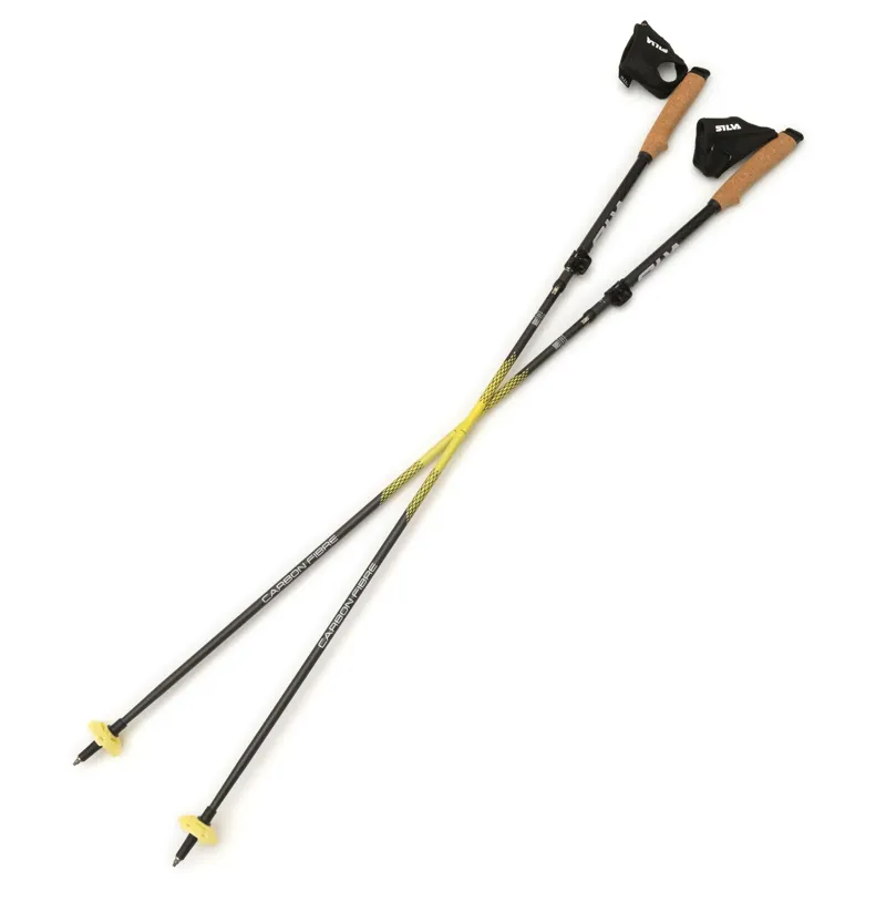 Silva Carbon Z Adjustable Running Poles 120-140cm in Black