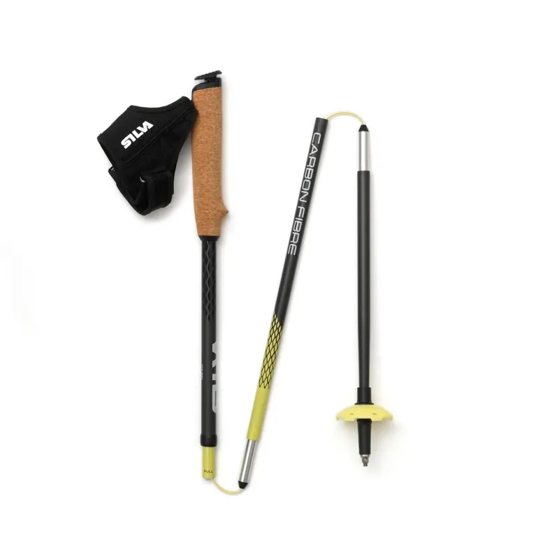 Silva Running Poles Carbon Z Fixed 130cm in Black-1