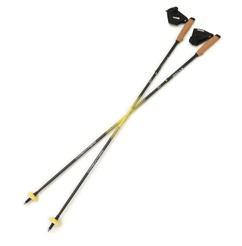 Silva Running Poles Carbon Z Fixed 130cm in Black