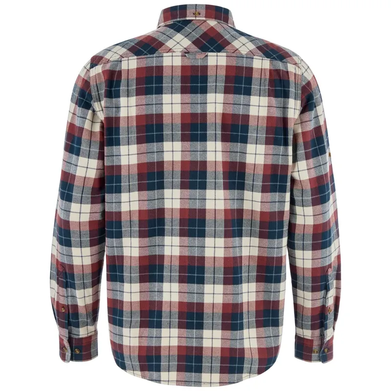 Fjallraven Singi Heavy Flannel Shirt Mens in Dark Navy/Maroon