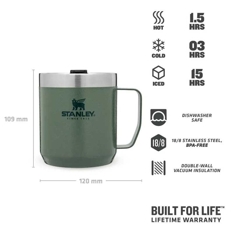 Stanley Classic Legendary Camp Mug 0.35L in Hammertone Green-3