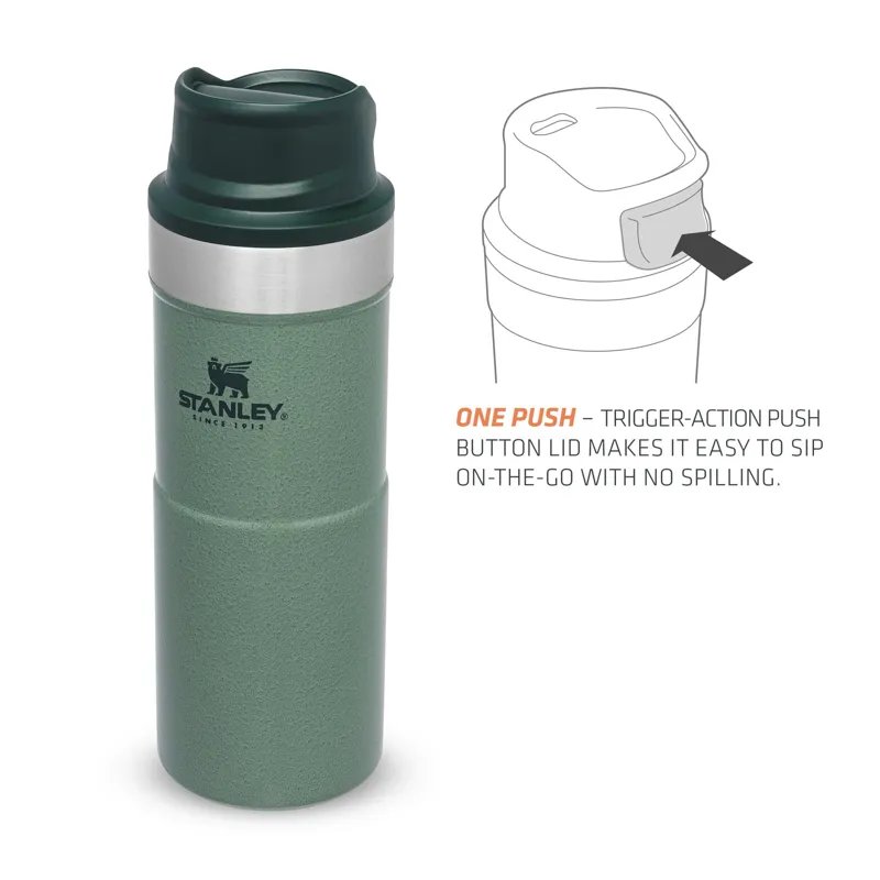 Stanley Classic Trigger-Action Travel Mug 0.35L in Hammertone Green-2