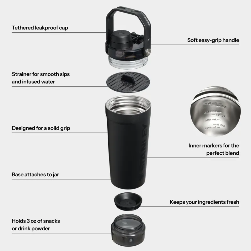 Stanley The Vitalize Shaker 0.59L in Black 2.0-4