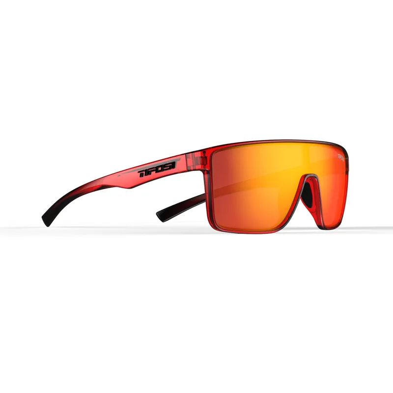 Tifosi Sanctum Single Lens Sunglasses in Crystal Red Fade-4