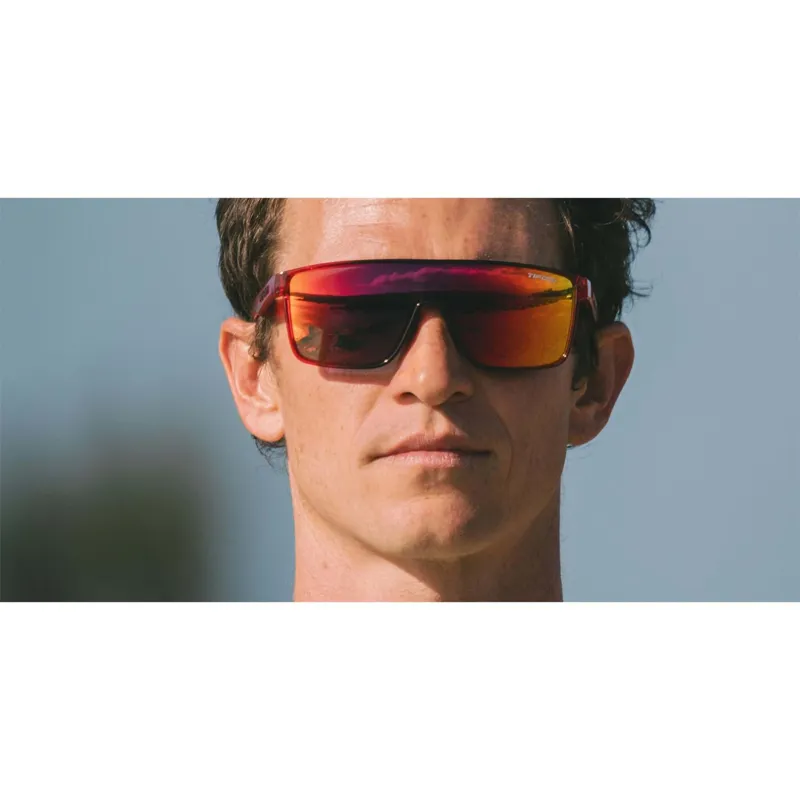 Tifosi Sanctum Single Lens Sunglasses in Crystal Red Fade-7