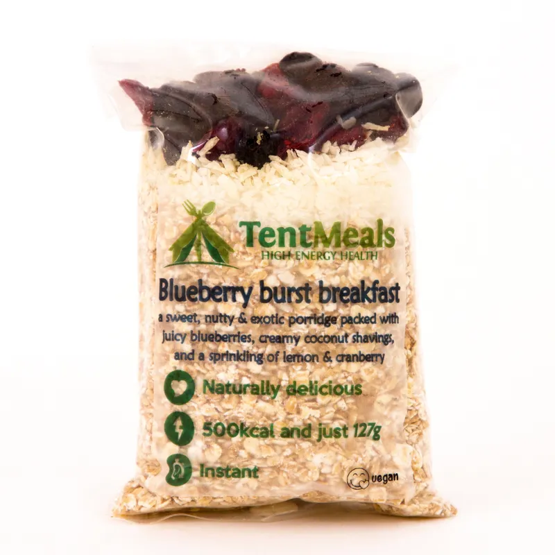 TentMeals Blueberry Burst Breakfast 500 kcal