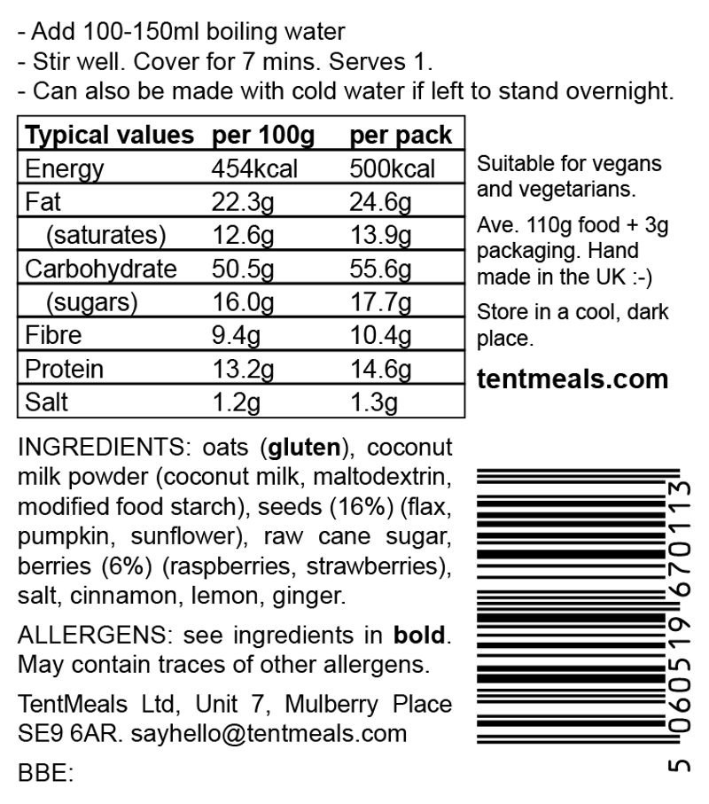 TentMeals Super Seed and Red Berry Breakfast 500 kcal-4