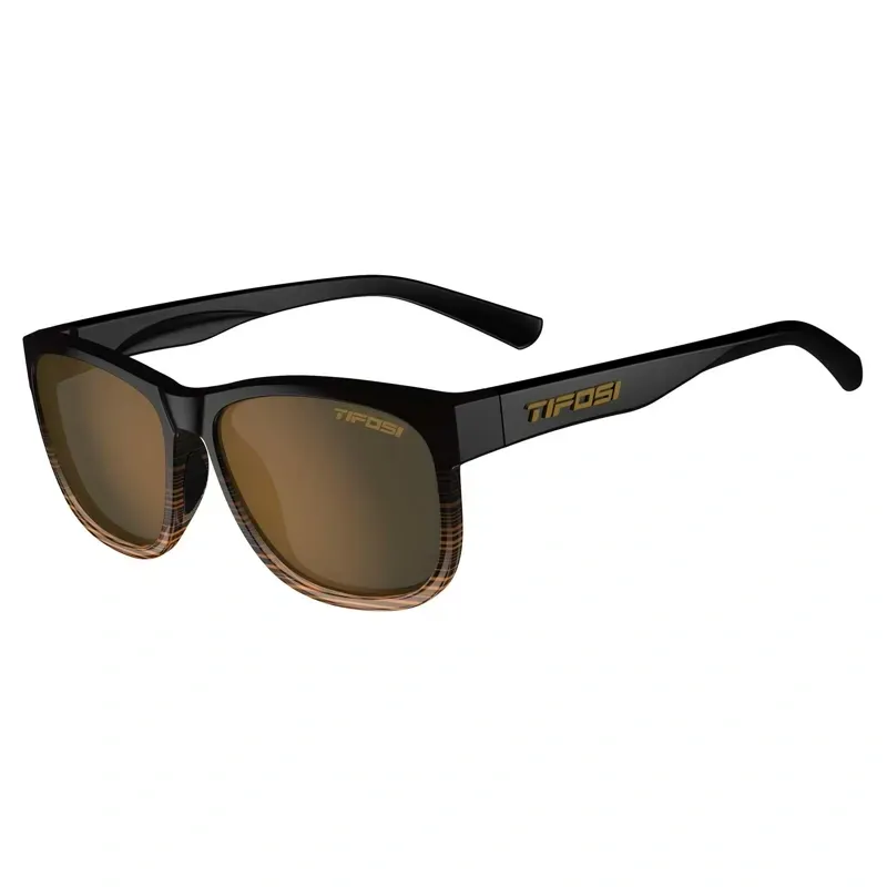 Tifosi Swank XL Polarized Sunglasses in Brown Fade