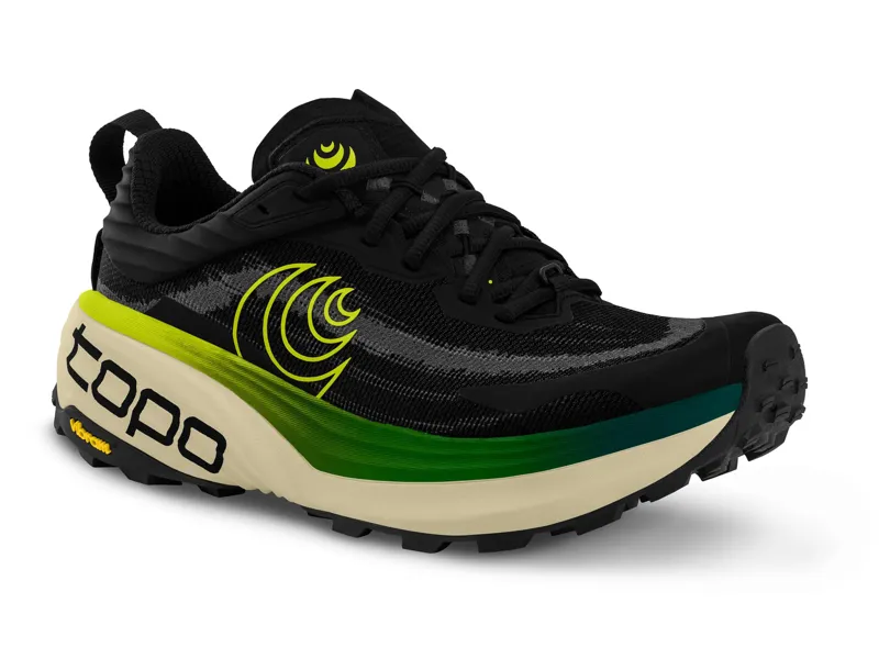 Topo Vista Trail Running Shoes Mens in Black/Lime-3