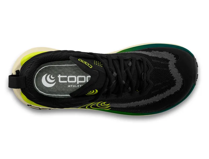 Topo Vista Trail Running Shoes Mens in Black/Lime-2