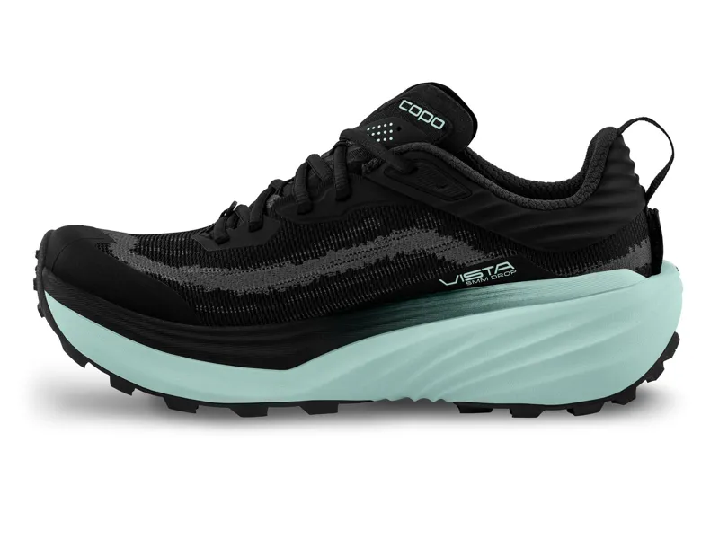 Topo Vista Running Shoes Womens in Black/Mint-4