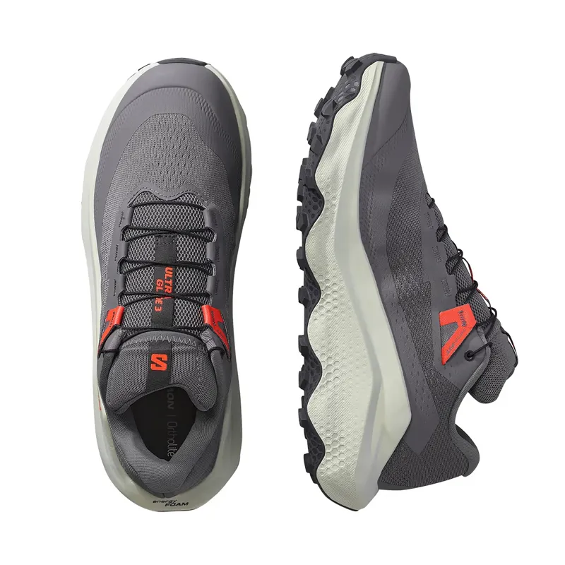 Salomon Ultra Glide 3 Mens in Excalibur/Icicle/Neon Flame-3