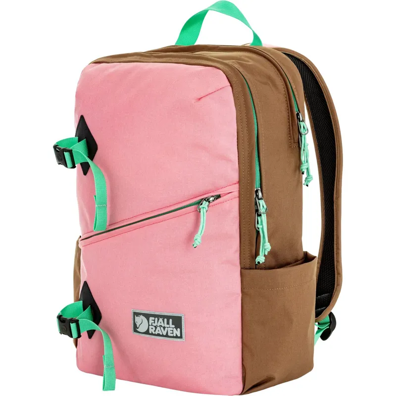 Fjallraven Vardag Backpack 17L in Poppy Pink/Khaki Dust