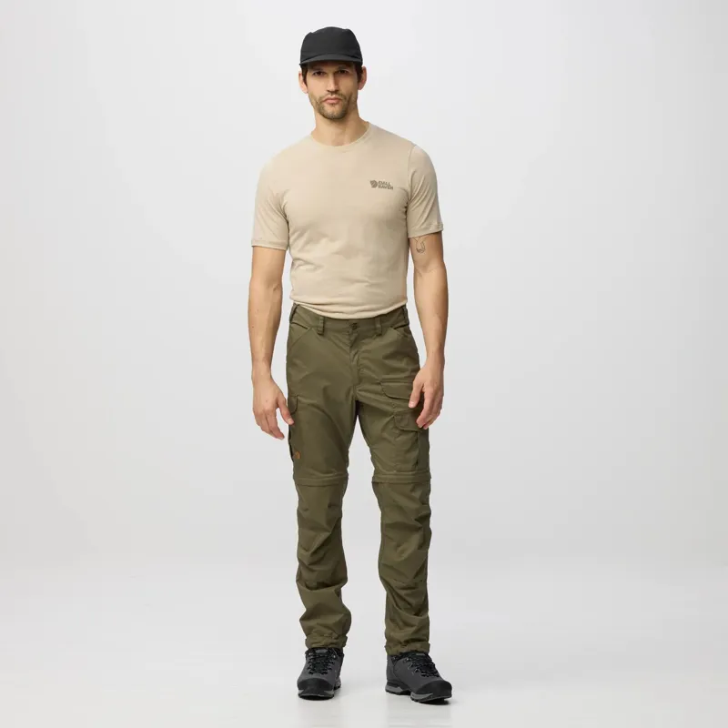 Fjallraven Vidda Pro Lite Zip Off Trousers Mens in Dark Grey-2