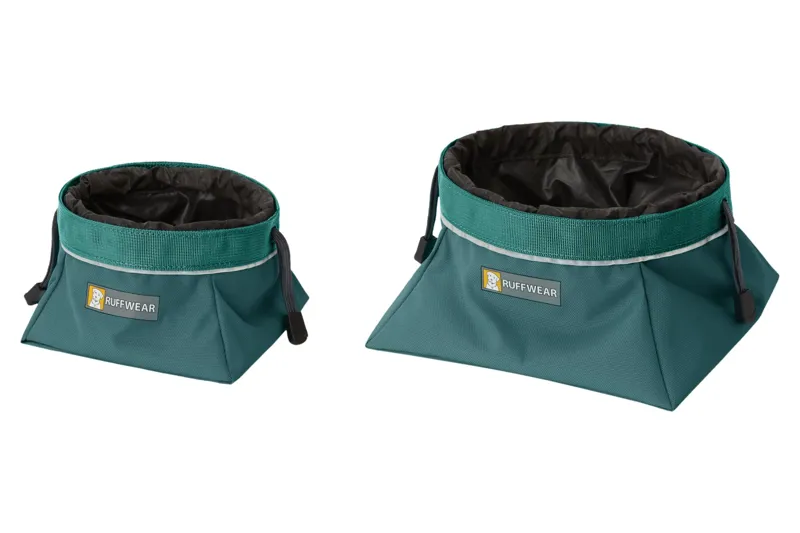 Ruffwear Quencher Cinch-Top Dog Bowl Packable in Tumalo Teal-2